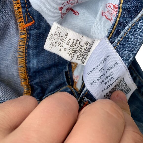 True Religion Jeans Size 30 SKINNY FLAP T Blue - Picture 3 of 9